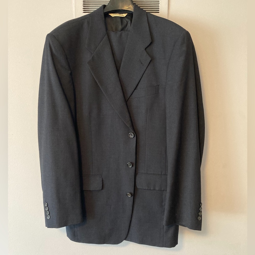 Evan Picone Micro Check 2pc Men's Suit